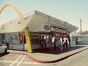 The oldest operating McDonald's in Downey, California